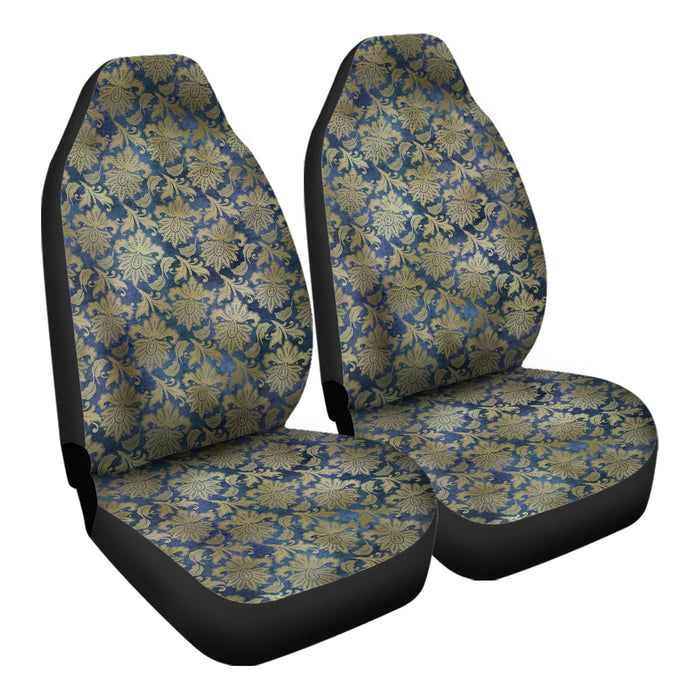 Golden Floral Pattern _x13 Car Seat Covers - One size