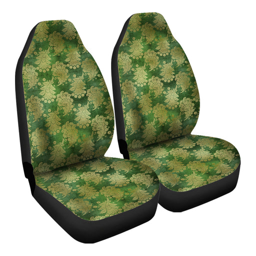 Golden Floral Pattern _x16 Car Seat Covers - One size