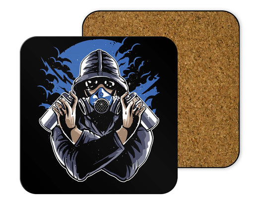 Graffiti Gasmask Copy Coasters