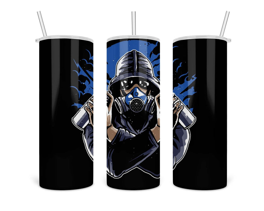 Graffiti Gasmask Copy Double Insulated Stainless Steel Tumbler