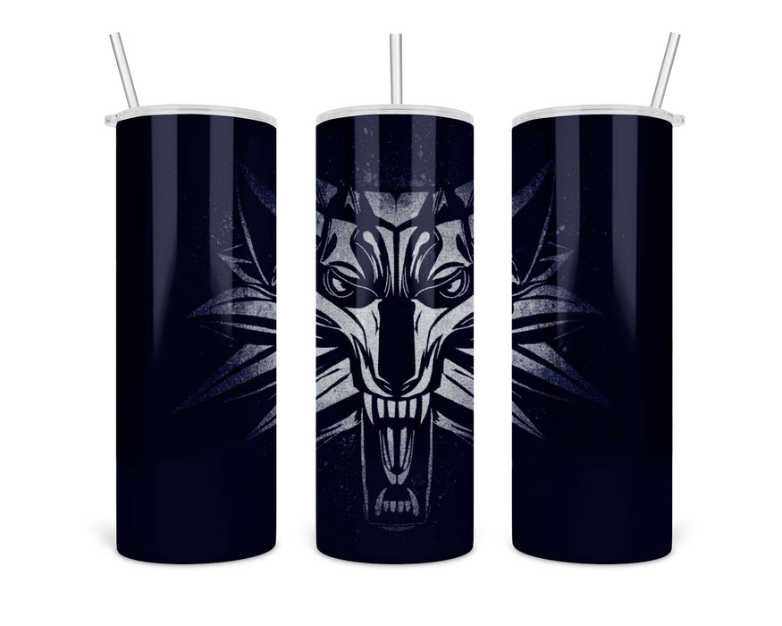 Graffiti White Wolf Double Insulated Stainless Steel Tumbler