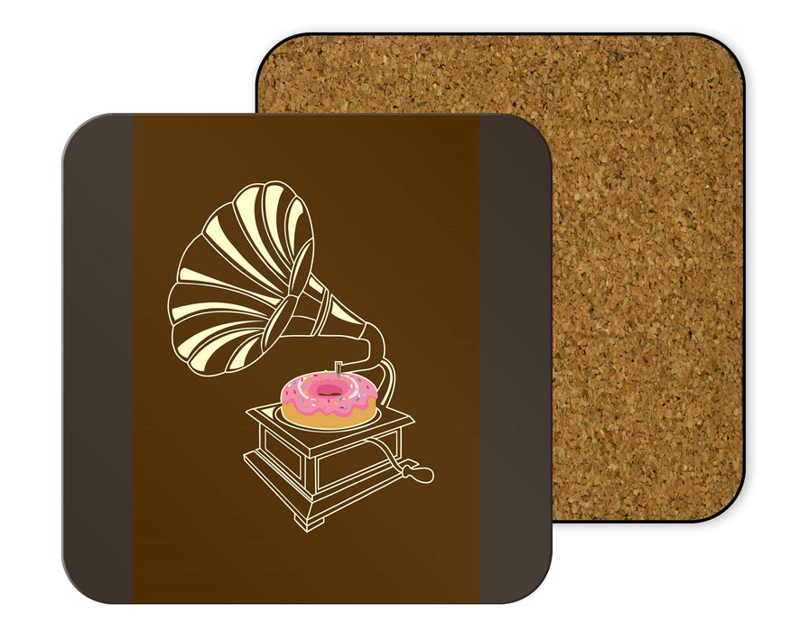Gramophone Donut Coasters