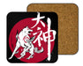Great God Black Coasters
