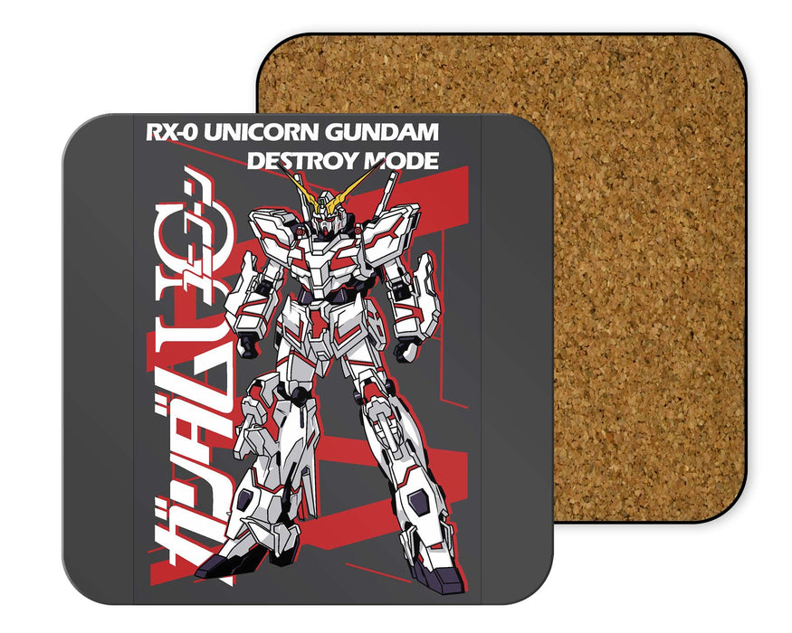 Gundam Unicorn Destroy Mode Ii Coasters
