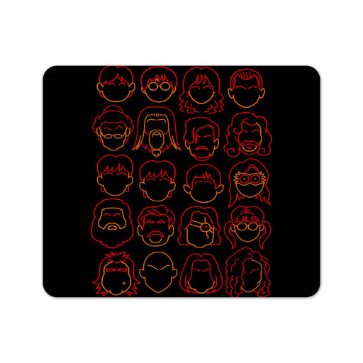 Harry Potter Line Heads Mouse Pad