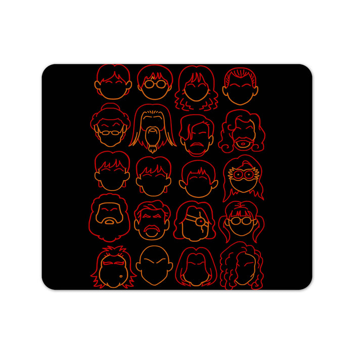 Harry Potter Line Heads Mouse Pad