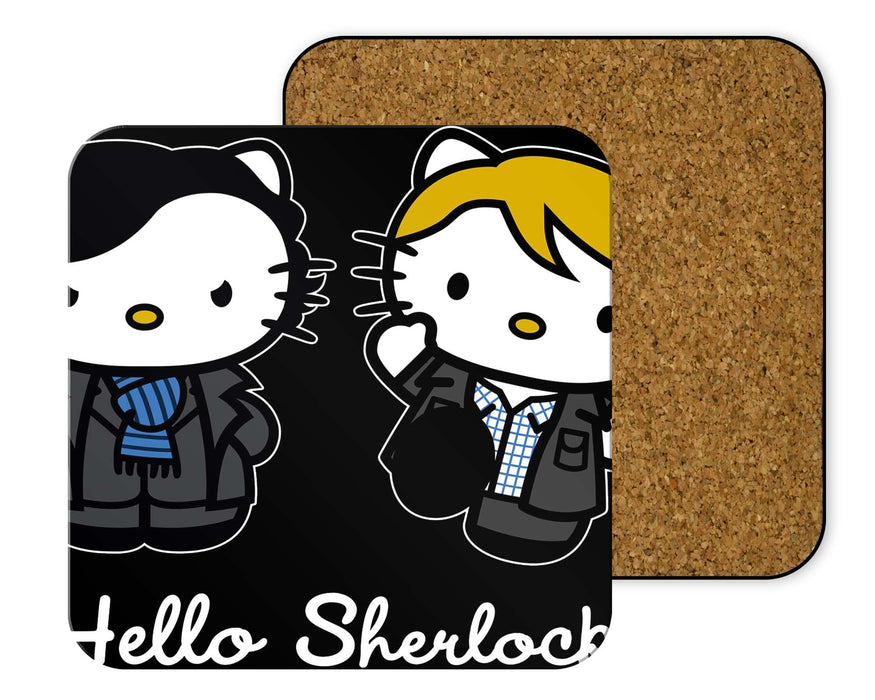 Hello Sherlock Watson Coasters