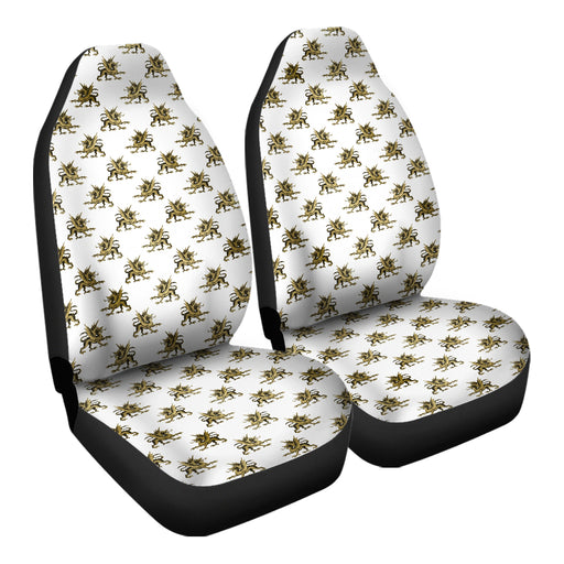 Heraldic Gold Pattern Dragons Car Seat Covers - One size