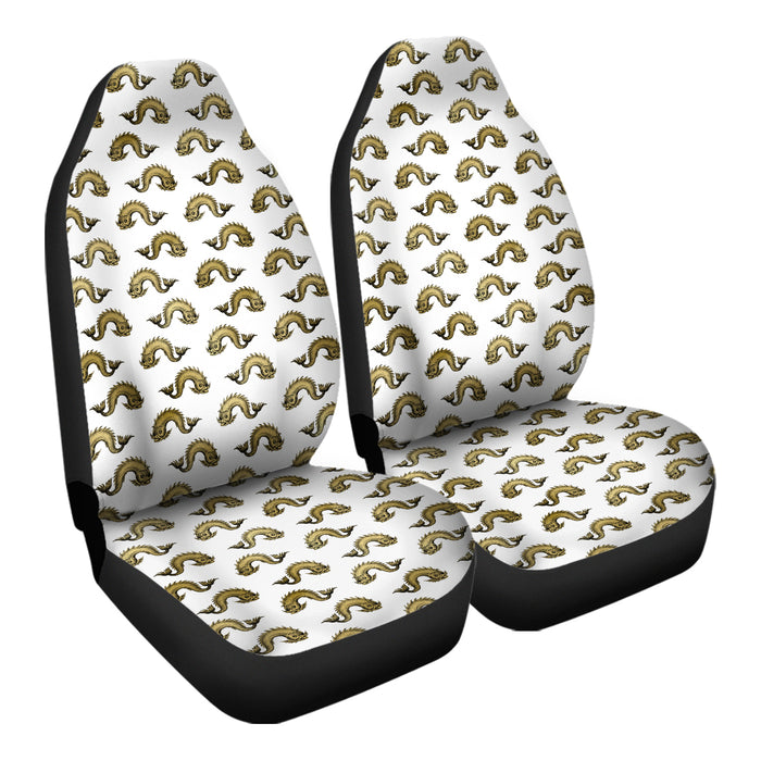 Heraldic Gold Pattern Fish Car Seat Covers - One size