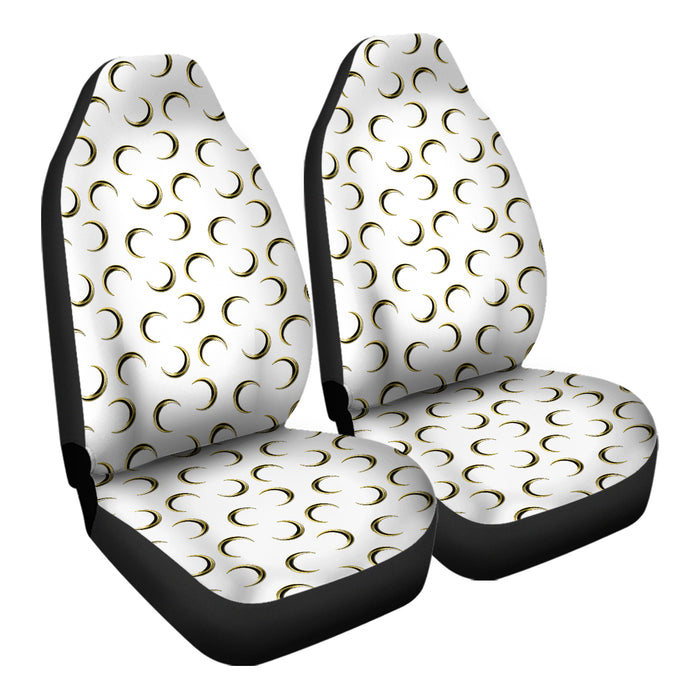 Heraldic Gold Pattern Moons Car Seat Covers - One size