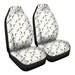 Heraldic Gold Pattern Moons Car Seat Covers - One size
