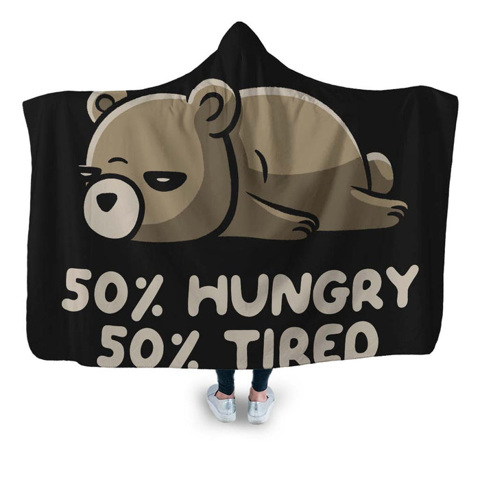 Hungry and Tired Hooded Blanket