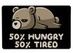 Hungry and Tired Large Mouse Pad