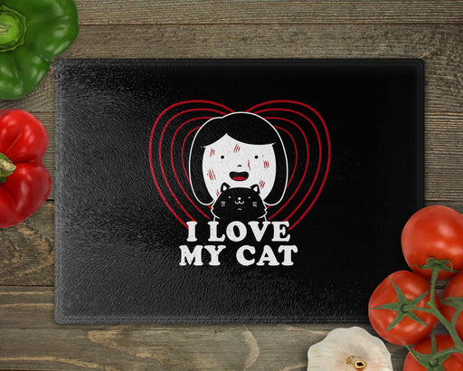 I Love Cat Cutting Board