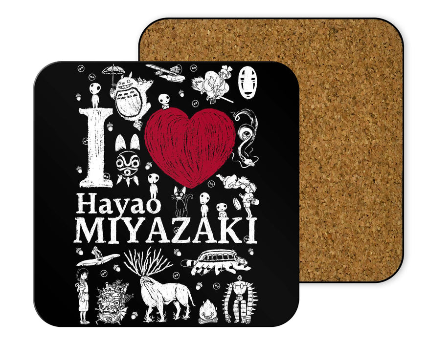 I Love Miyazaki Coasters