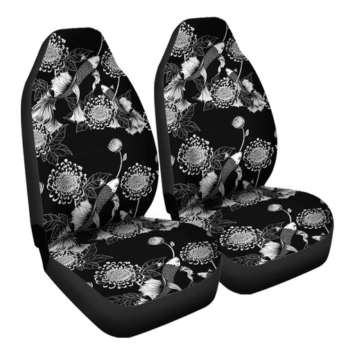 Japan Koi Fish Pattern 3 Car Seat Covers - One size