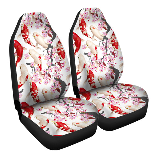 Japan Koi Fish Pattern 6 Car Seat Covers - One size