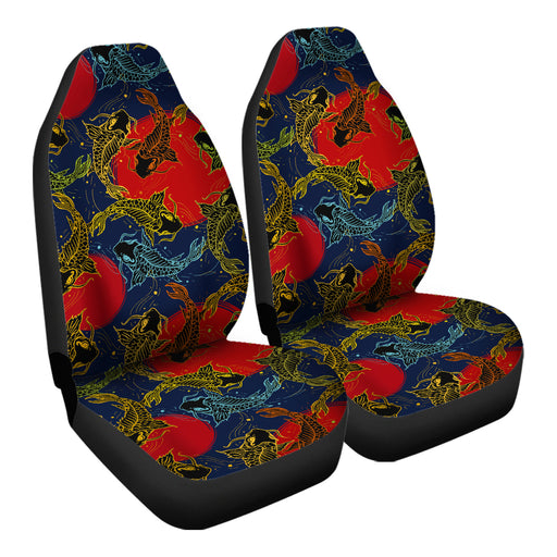 Japan Koi Fish Pattern 8 Car Seat Covers - One size