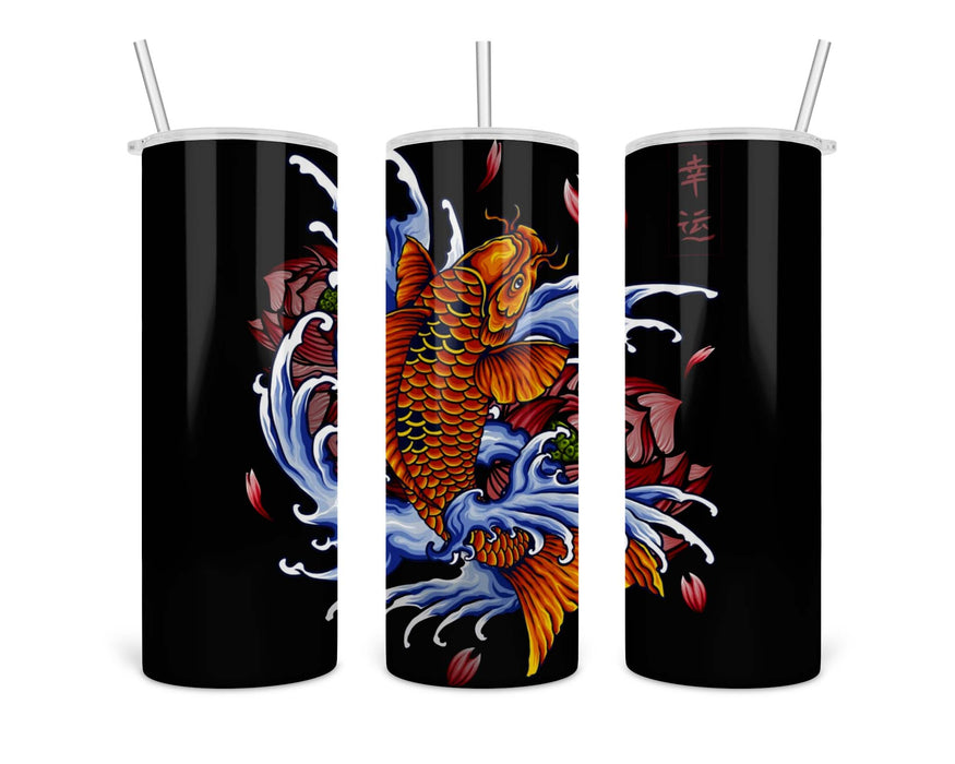 Japanese Koi Tattoo Double Insulated Stainless Steel Tumbler