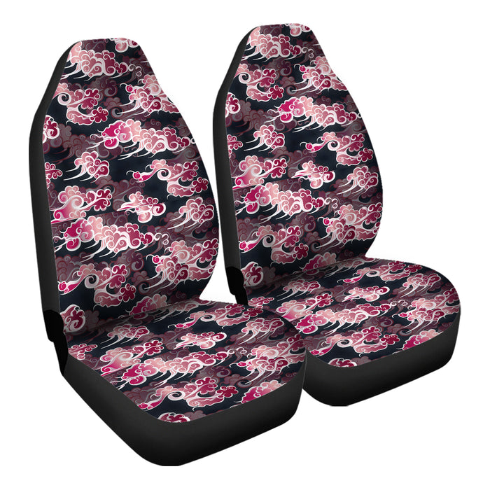 Japanese Red Cloud Pattern Car Seat Covers - One size