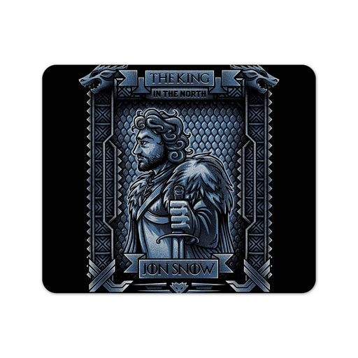 Jon Snow King In The North Blue Mouse Pad