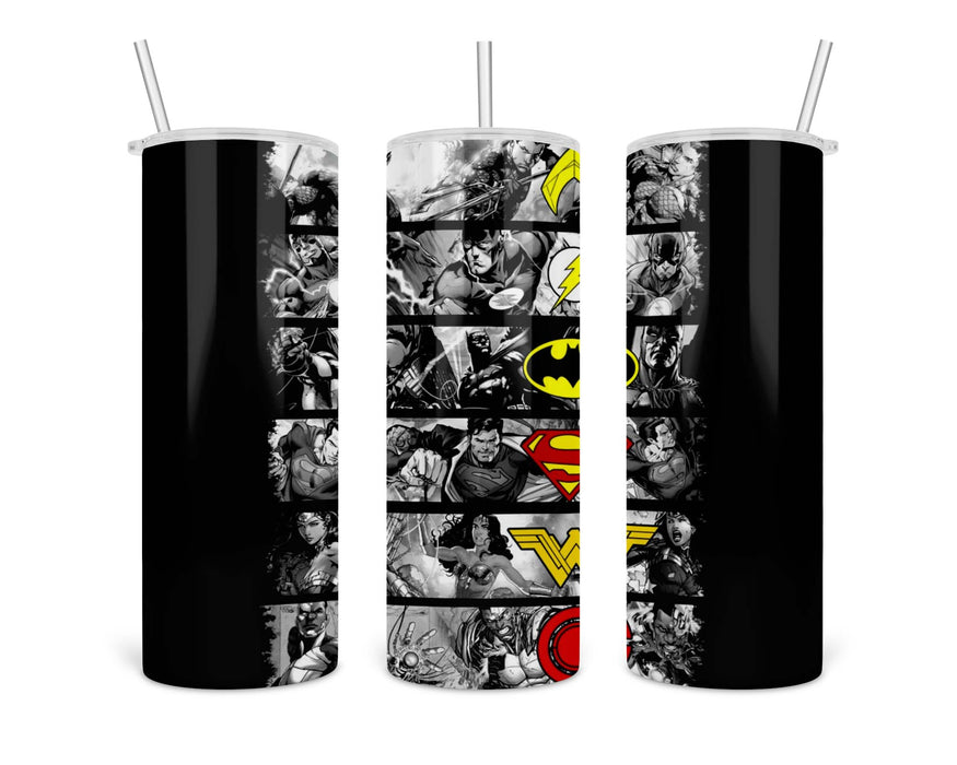 Justice League Blocks Double Insulated Stainless Steel Tumbler