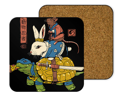Kame Usagi And Ratto Ninjas Coasters