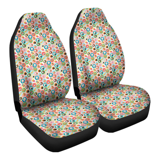 Kawaii Food Patterns 2 Car Seat Covers - One size