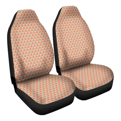 Kawaii Food Patterns 4 Car Seat Covers - One size
