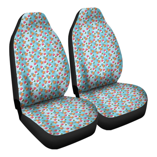 Kawaii Food Patterns 6 Car Seat Covers - One size
