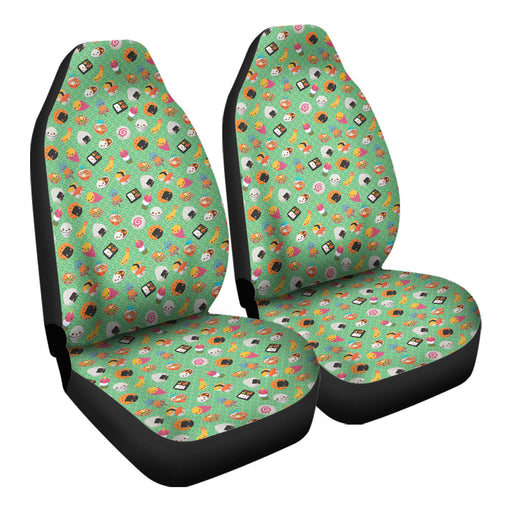 Kawaii Food Patterns 8 Car Seat Covers - One size