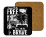 Land Of The Free Home Brave Bw Coasters