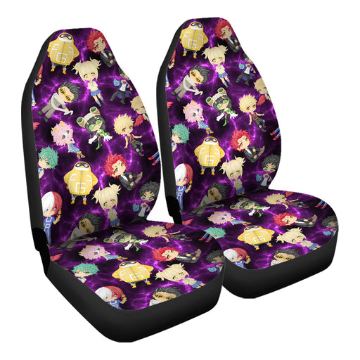 MHA Purple Pattern Car Seat Covers - One size