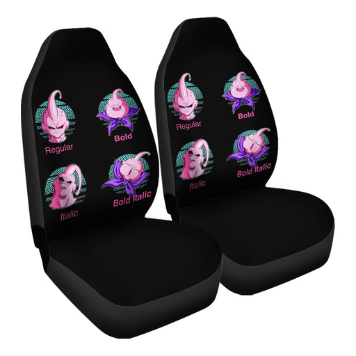 Majin Fonts Car Seat Covers - One size