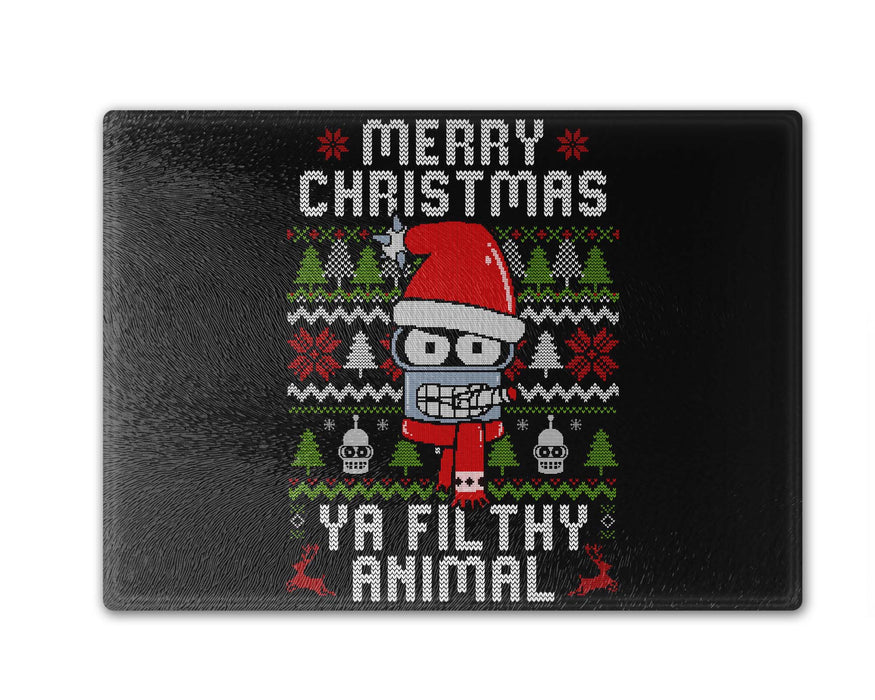 Merry Christmas Ya Filthy Animal Cutting Board