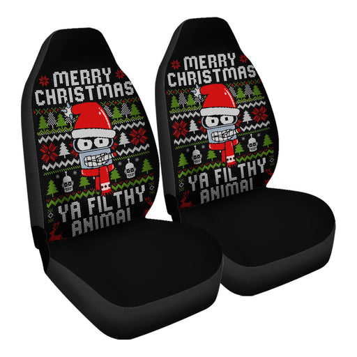 Merry Christmas Ya Filthy Animal Car Seat Covers - One size