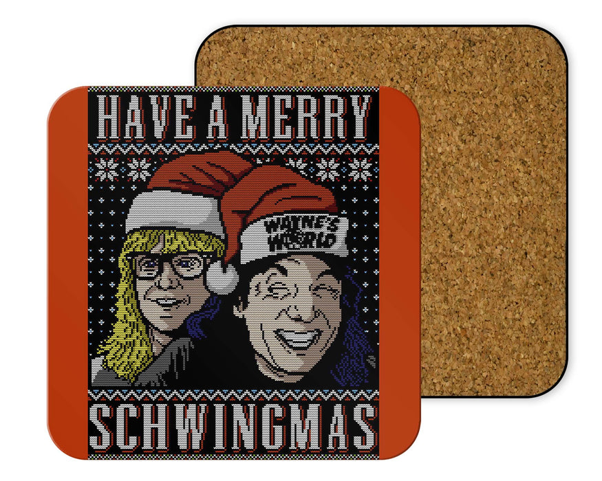 Merry Schwingmas Coasters