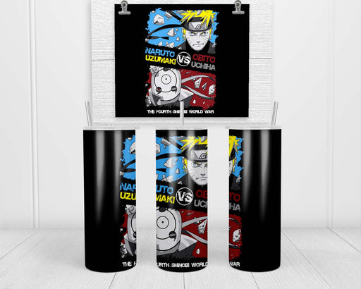 Naruto Vs Obito Double Insulated Stainless Steel Tumbler