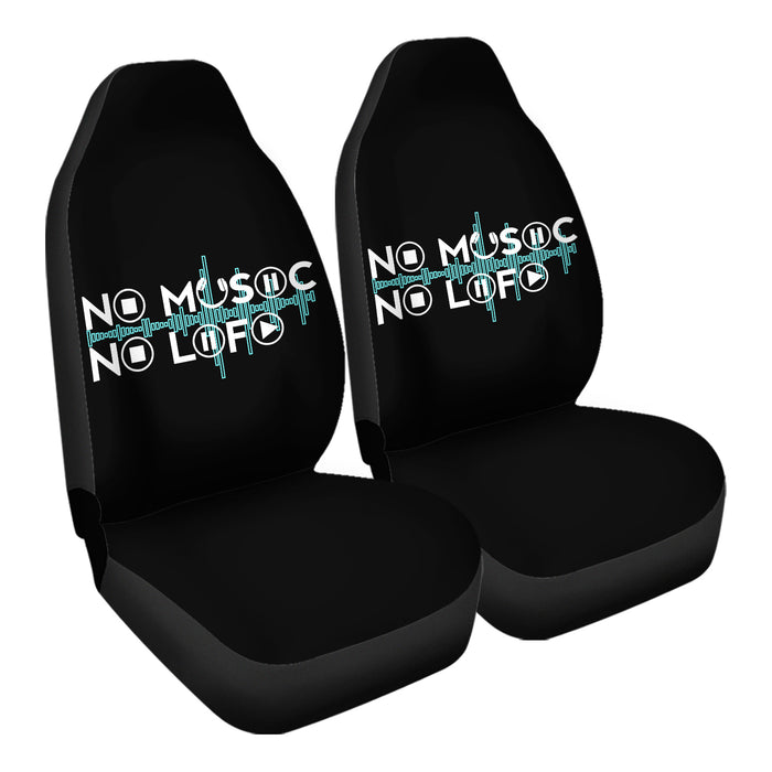 No Music Life Car Seat Covers - One size
