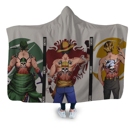 One Piece Trio Hooded Blanket