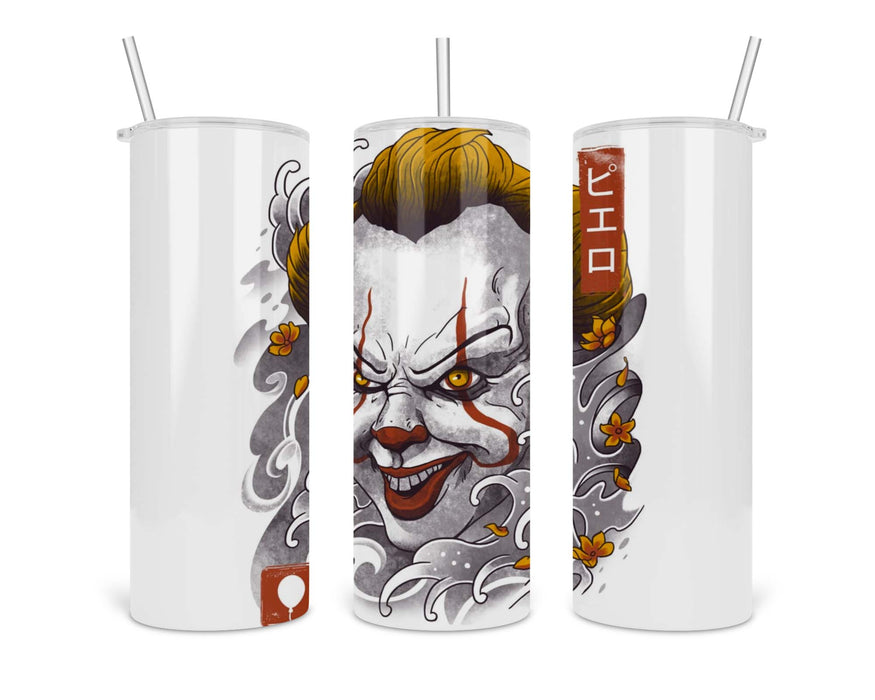 Oni Clown Mask Double Insulated Stainless Steel Tumbler
