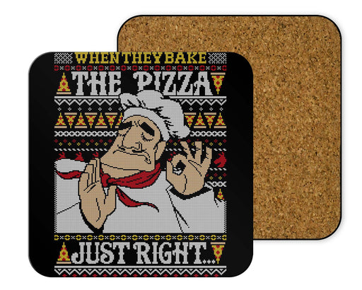 Pacha Pizza Ugly Sweater Coasters
