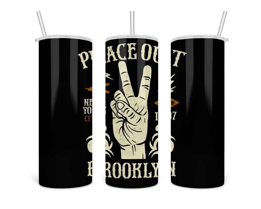 Peace Out Double Insulated Stainless Steel Tumbler