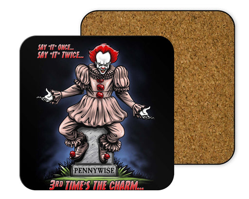 Pennywise The Dancing Clown Tee Print Coasters