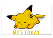 Pikachu Not Today Large Mouse Pad