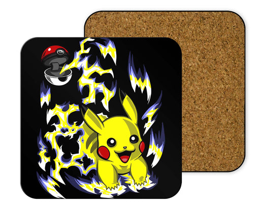 Pikachu Pokeball Coasters