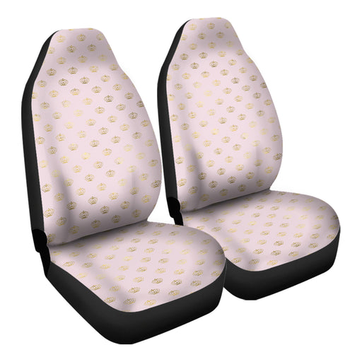 Pink and Gold Princess Pattern 10 Car Seat Covers - One size
