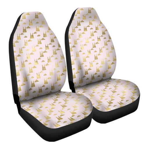 Pink and Gold Princess Pattern 3 Car Seat Covers - One size