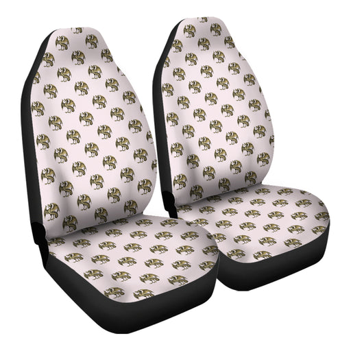 Pink and Gold Princess Pattern 6 Car Seat Covers - One size