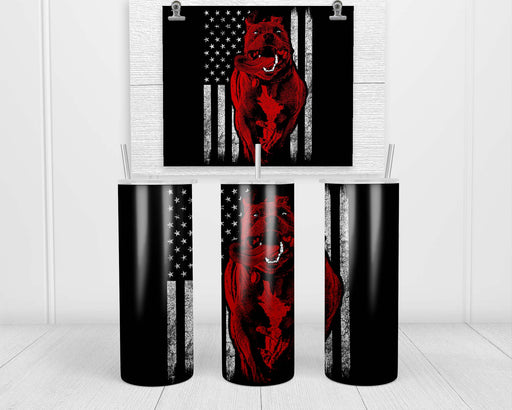 Pitbull flag Double Insulated Stainless Steel Tumbler